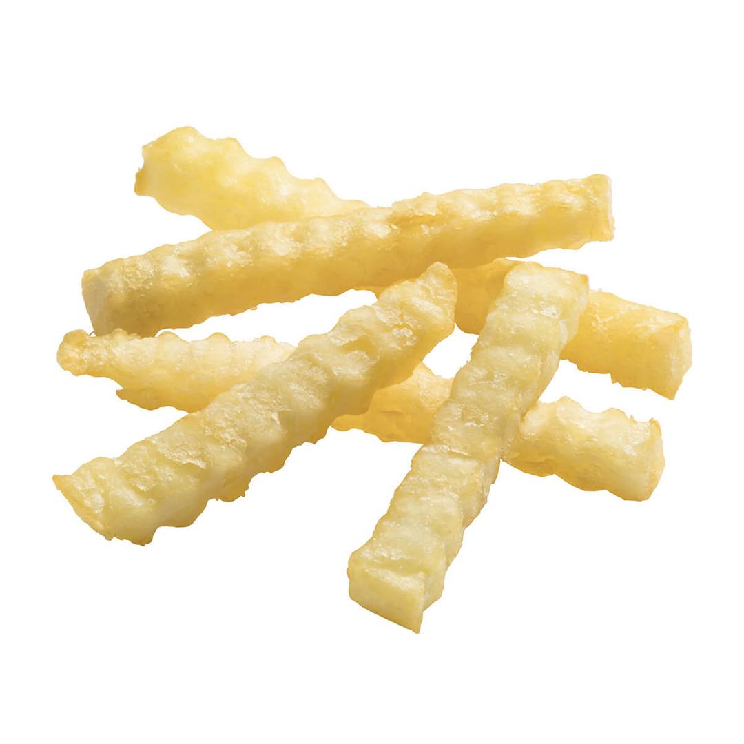 Clear Coated Crinkle Cut Fries